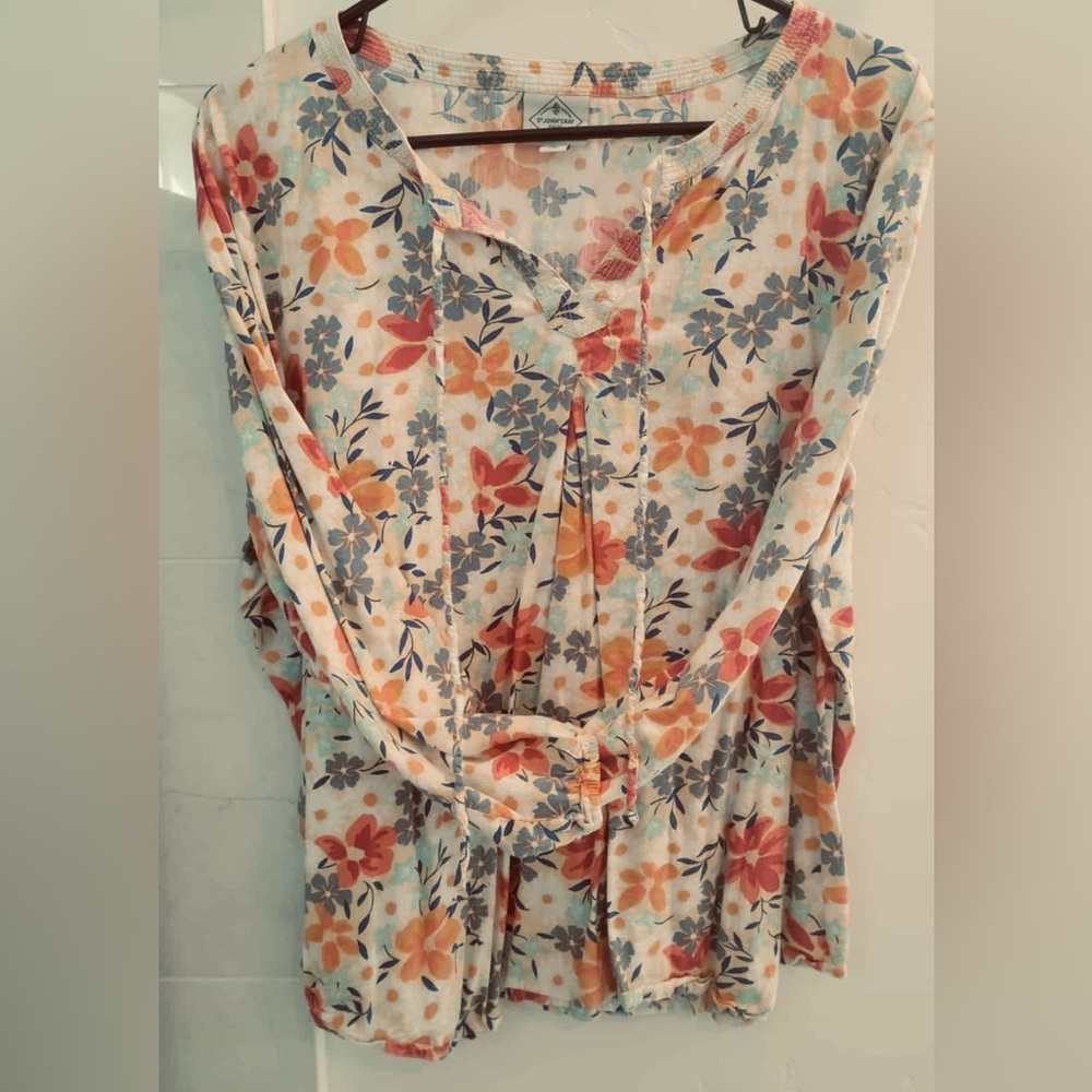 St. John's Bay Multicolor Floral Blouse